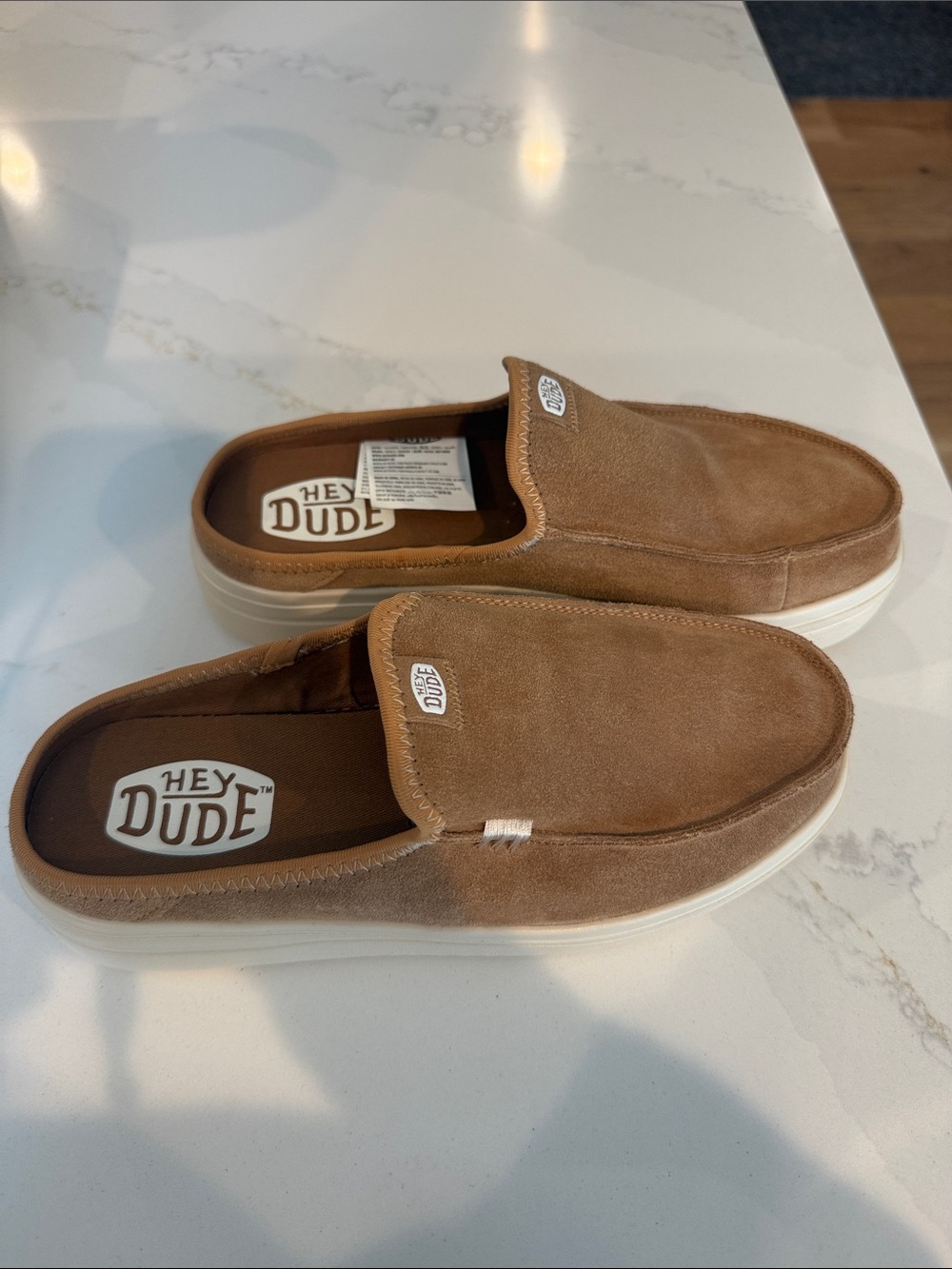 Hey Dude WoMen's Brown Suede Slip-On Shoes Size 9, NWOT